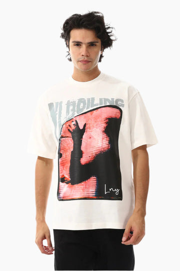 White Printed Summer T-Shirt