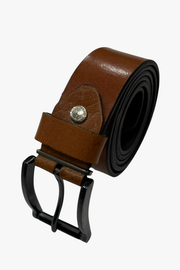 Simple Plain Buckled Leather Belt – Havan