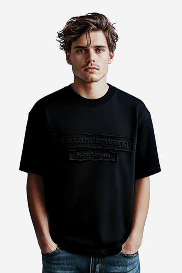 "Alexanderwang"Comfy Printed Black T-Shirt