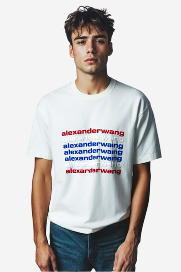 "Alexanderwang"Comfy Printed White T-Shirt