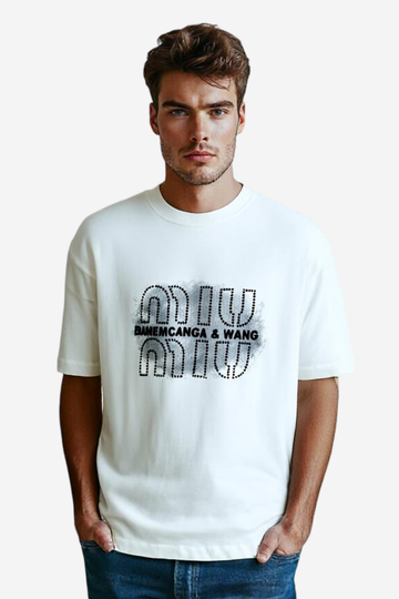 Comfy Printed White T-Shirt