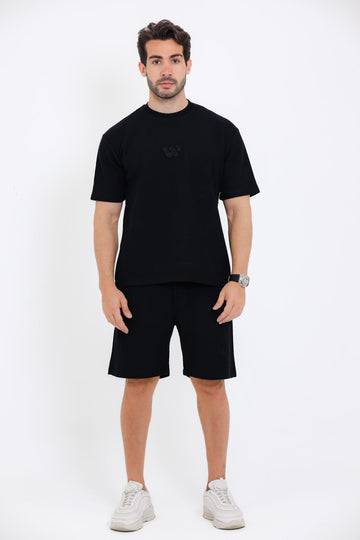 Printed Black Cotton Men Pajama