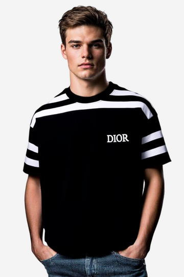 "Dior"Comfy Printed Black T-Shirt