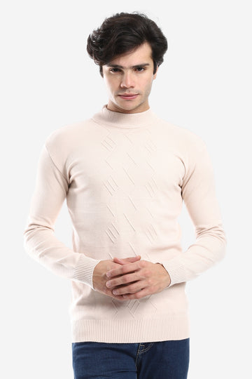 Knitted Pullover With Ribbed Hem Black