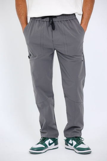 Slip On Plain Grey Practical Joggers