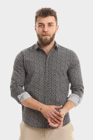 Buttons Down Pineapple Long Sleeves Shirt – Olive