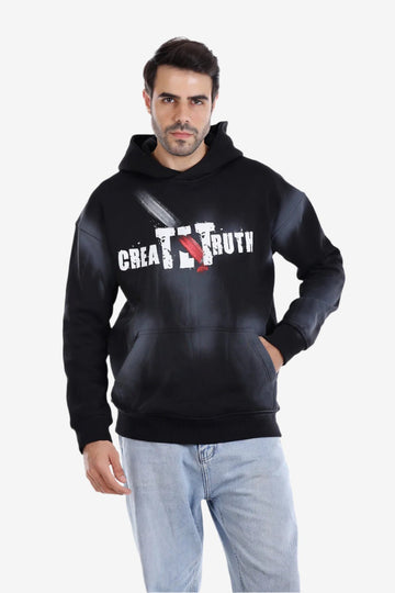 هودي كاجوال أبيض مع لمسة من اللون الأبيض