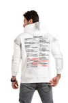 White With Touch Of White Casual Hoodie