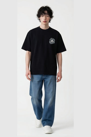 T-Shirt Balenciaga with Print & Embroidery – Premium Cotton Crew Neck Casual Streetwear Tee For Men