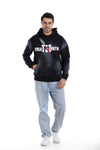 Front Zipper Winter Zip Through Sweatshirt – Black