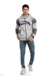 Front Zipper Winter Zip Through Sweatshirt - Grey