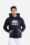 Trendy Printed Navy Blue Hoodie