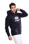 Trendy Printed Navy Blue Hoodie