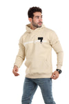 Slip On Printed Hoodie – Beige