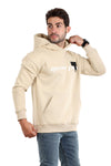 Slip On Printed Hoodie – Beige