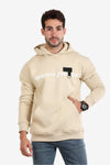 Slip On Printed Hoodie – Beige