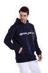 Slip On Printed Hoodie – Navy Blue