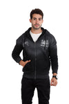 Black Sandstone Zip-Up Sweatshirt