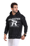 Urban Statement Hoodie Vintage Charcoal black