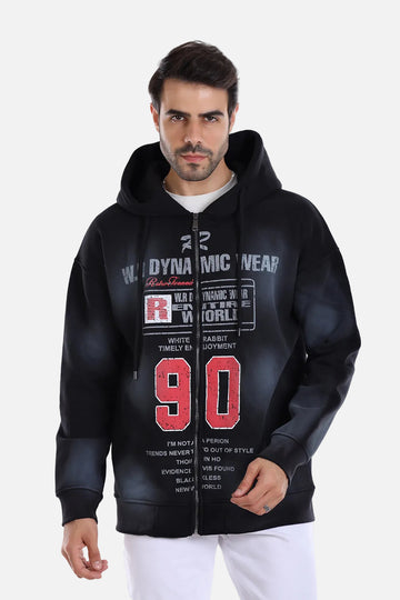 Retro Varsity Zip-Up Sweatshirt