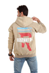 "RSTA" Beige Printed Hoodie