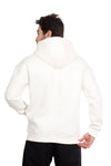 Basic Inner Fleece Zip Through Hoodie-White