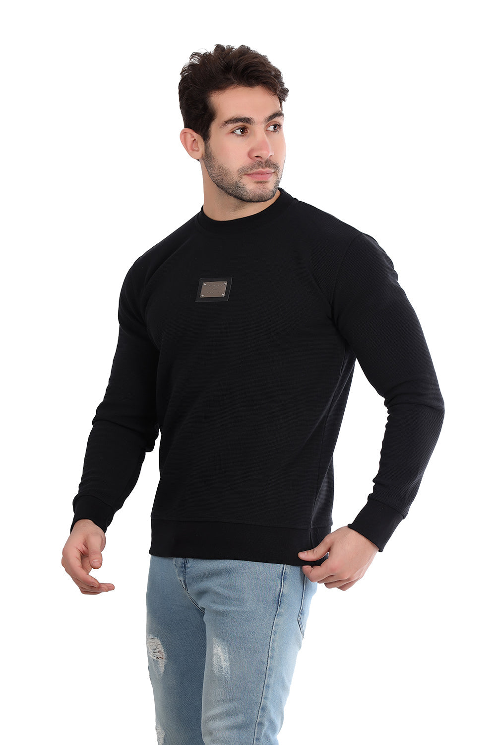 (DOLCE&GABBANA)Side Pocket Full Sleeves Sweatshirt – Black