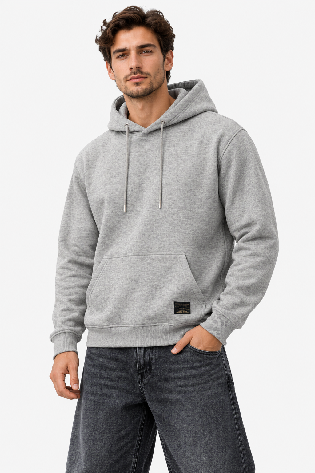 Oversized Hoodie with Drawstring Hood & Kangaroo Pocket