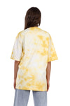 Slip On Oversized Cotton T-Shirt - Yellow & White