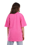 Regular Fit Stone Wash Hot Pink T-Shirt