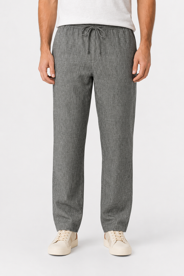 Men’s Linen Pants Designed with a relaxed fit – Grey