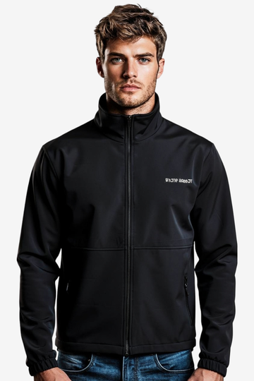 Men’s Softshell Water-Resistant Jacket – Windproof Lightweight Design with Full Zipper