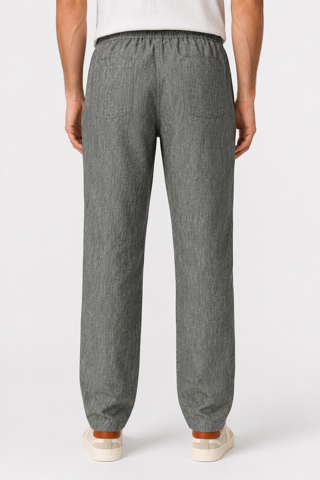 Men’s Linen Pants Designed with a relaxed fit – Grey