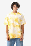 Slip On Oversized Cotton T-Shirt - Yellow & White