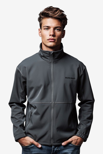 Men’s Softshell Water-Resistant Jacket – Windproof Lightweight Design with Full Zipper
