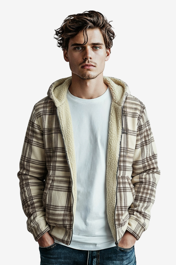 Padded Long Sleeves Zipper Hooded Jacket