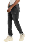 Front Wash With Splatter Colors Heather Black Jeans