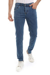 Slim Fit Solid Cottton Jeans - Blue Jeans