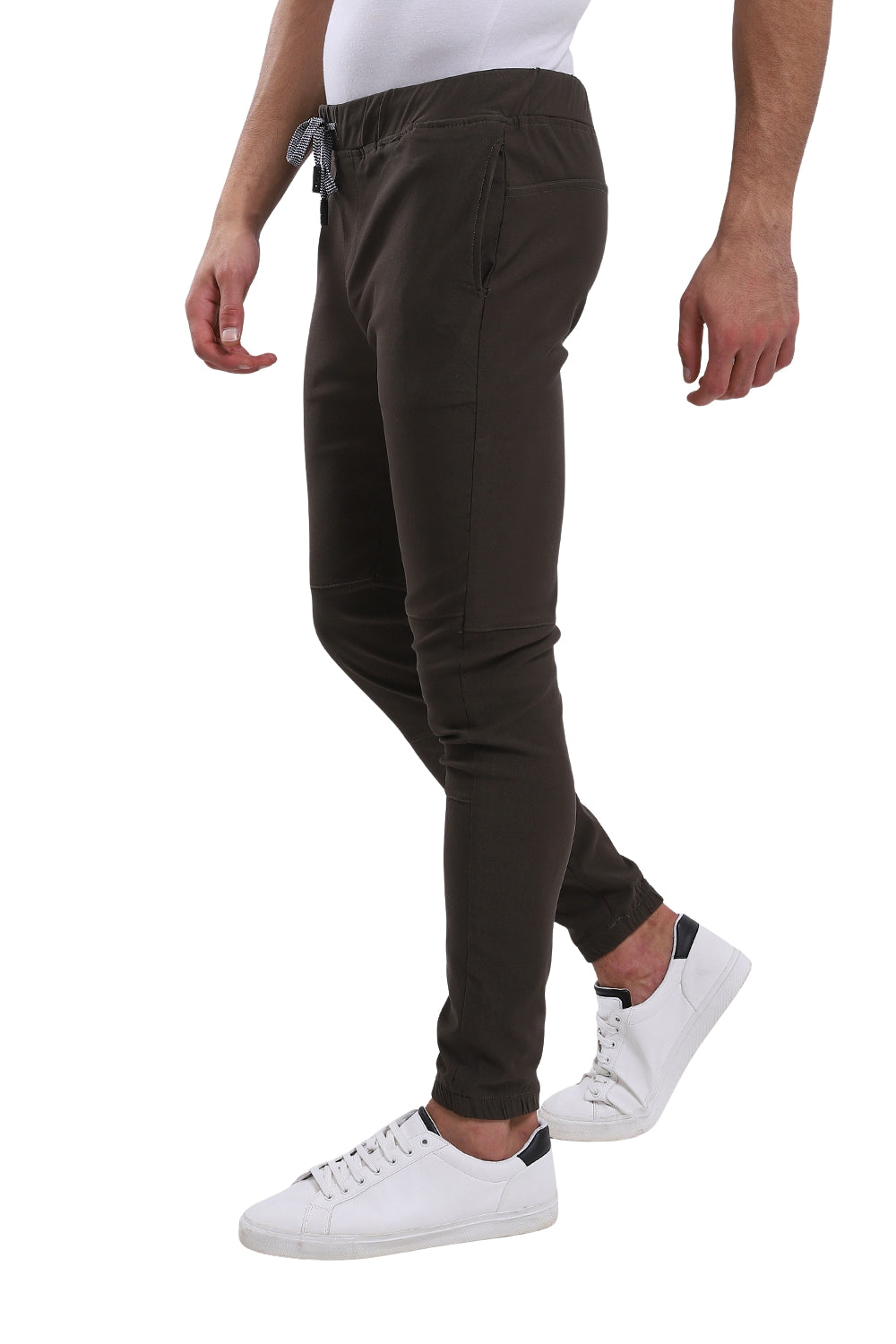 jebarden -Side Zipped Pockets Dark Olive Pants