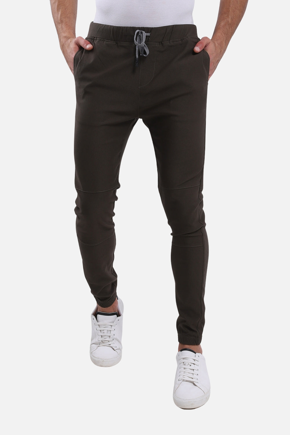jebarden -Side Zipped Pockets Dark Olive Pants