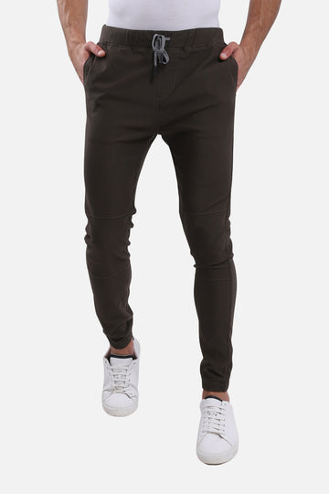 jebarden -Side Zipped Pockets Dark Olive Pants