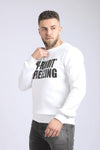 Printed "W-Rabbit Freezing" Inner Fleece Sweatshirt