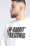 Printed "W-Rabbit Freezing" Inner Fleece Sweatshirt