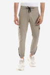 Side Zipper Pockets Plain Polyester Joggers