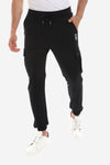 Solid Black Cargo Pants With 4 Pockets