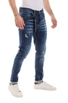 White Rabbit Ripped Belt Loops Slim Fit Jeans - Blue