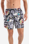 Polyester Elastic Waist Summer Swim Short - Multicolour