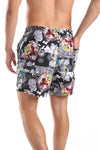 Polyester Elastic Waist Summer Swim Short - Multicolour