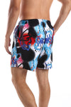 Colorful Polyester Swim Short - Multicolour