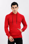 Knitted Pullover With Ribbed Hem – Black-red-